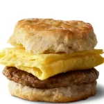 sausage biscuit with egg breakfast